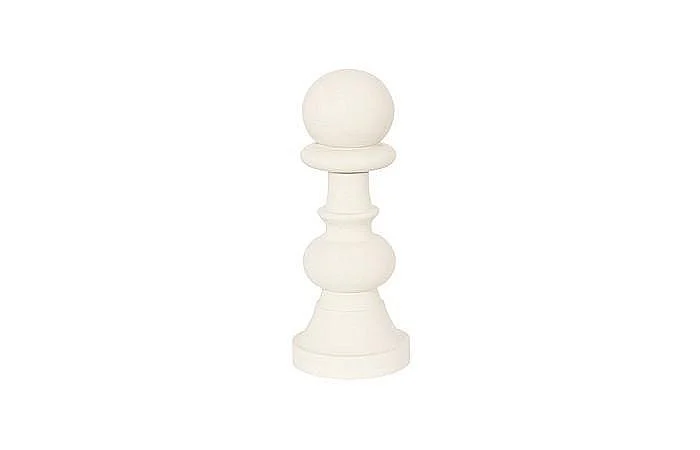 Phillips Collection Pawn Small Chess Sculpture in Cast Stone White PH118750