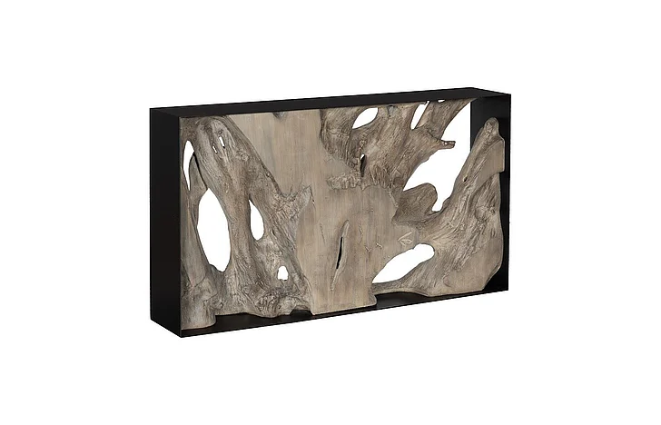 Phillips Collection Cast Root Framed Console Table in Gray Wood PH118766