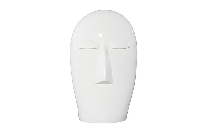 Phillips Collection Small Emerging Face Sculpture in Gel Coat White PH118767