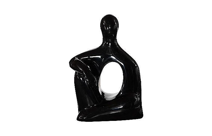 Phillips Collection Seated Sculpture in Gel Coat Black PH118770