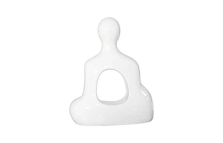 Phillips Collection Buddha Seated Sculpture in Gel Coat White PH118773