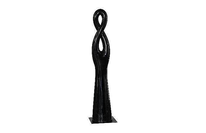 Phillips Collection Twisted Sculpture in Gel Coat Black PH118780