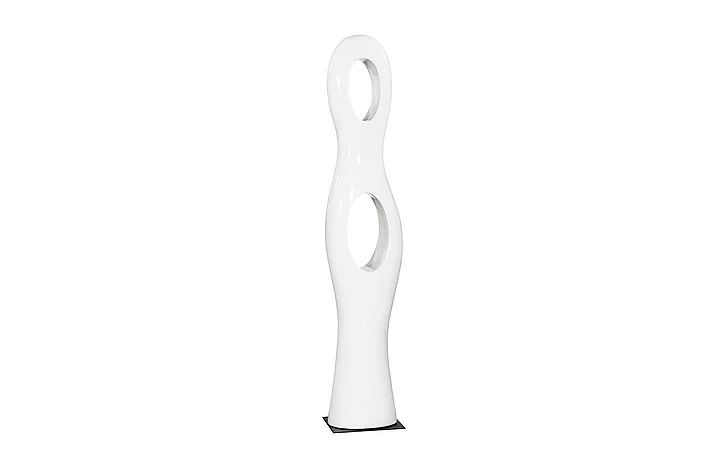 Phillips Collection Double Circle Sculpture in Gel Coat White PH118783