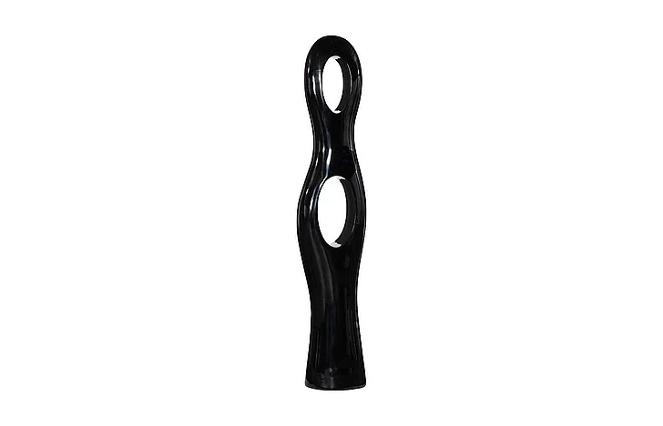 Phillips Collection Double Circle Sculpture in Gel Coat Black PH118784