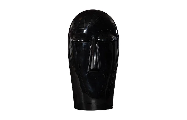 Phillips Collection Emerging Large Face Sculpture in Gel Coat Black PH118785
