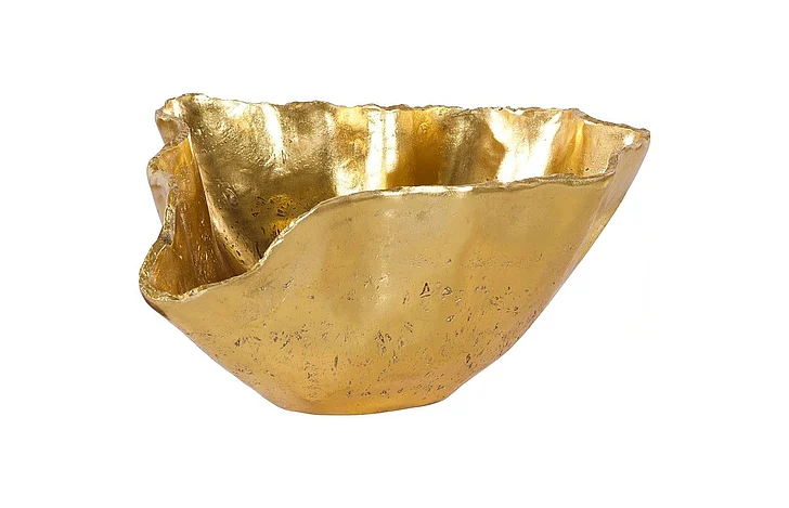 Phillips Collection Large Cast Onyx Bowl in Gold Leaf PH119205
