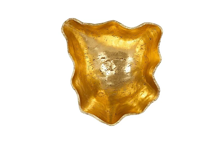Phillips Collection Large Cast Wall Onyx Bowl in Gold Leaf PH119206