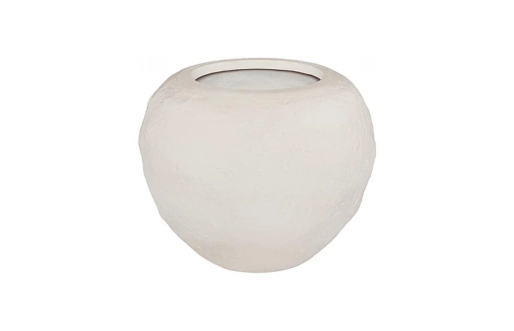 Phillips Collection Aera Planter, Wide, Off White, Small PH119648