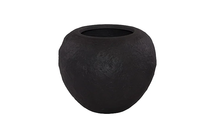 Phillips Collection Aera Planter Wide, Black, Small PH119654