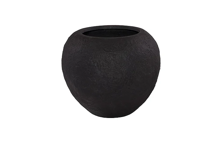 Phillips Collection Aera Planter Wide, Black, Medium PH119655