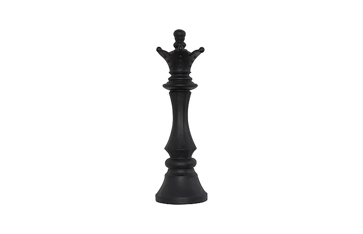 Phillips Collection Queen Chess Wall Decor, Cast Stone Black PH120074
