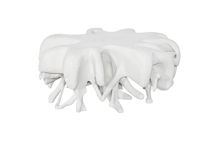 Phillips Collection Cast Coffee Table Round, White Stone PH120078