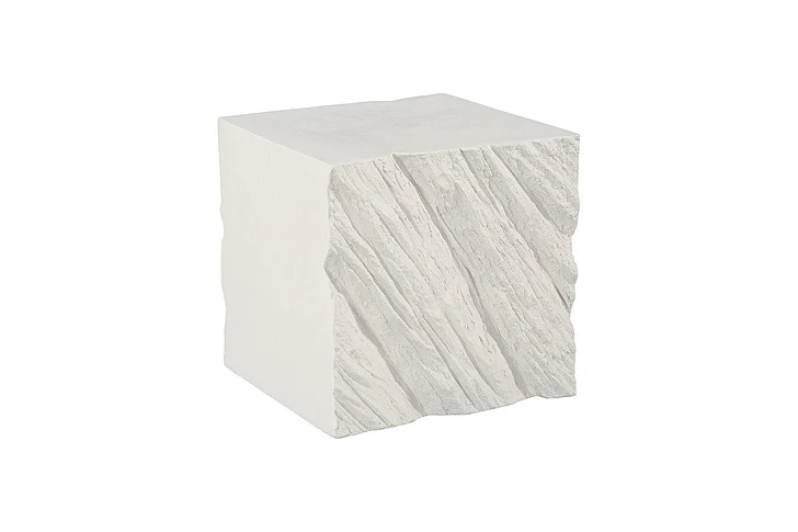 Phillips Collection Shear Side Table, Square, White Stone PH120330