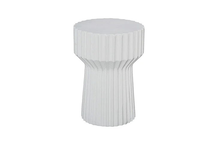 Phillips Collection Vetra Side Table, White Stone PH120496