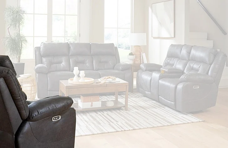 Peak Living 2000 Power Recline Power Headrest Recliner in Sullivan Grey PH2009-1148 CUSTOM ITEM