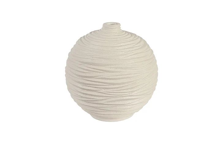 Phillips Collection Waves Sphere Vase in Stone Cast PH53125