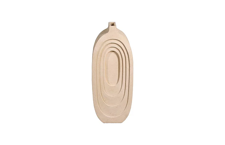 Phillips Collection Sonic Tall Round Vase in Stone Cast PH53129