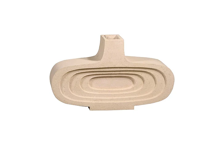 Phillips Collection Sonic Wide Round Vase in Stone Cast PH53131