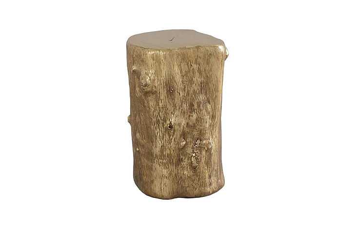 Phillips Collection Cast Naturals Log Small Stool in Gold PH55915
