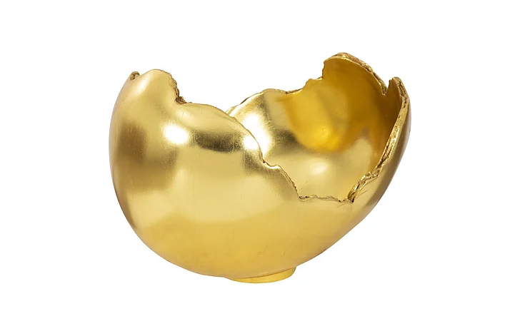 Phillips Collection Cast Naturals Burled Bowl in Gold PH56701