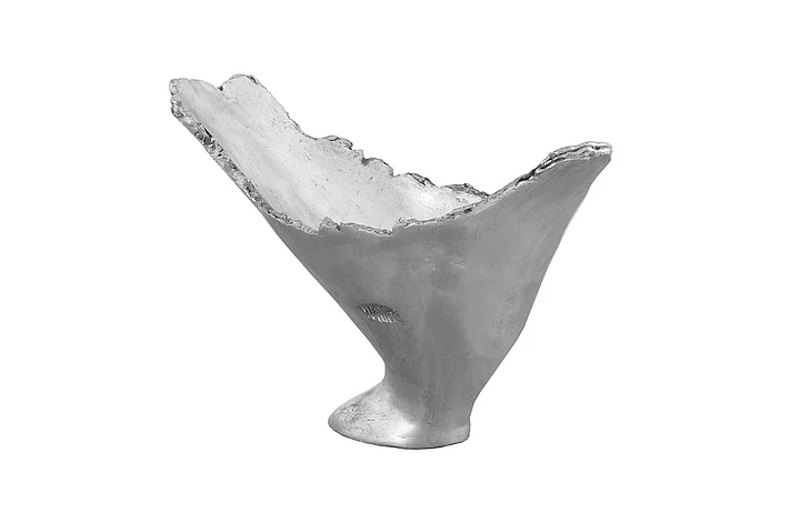 Phillips Collection Cast Naturals Burled Vase in Silver PH56704