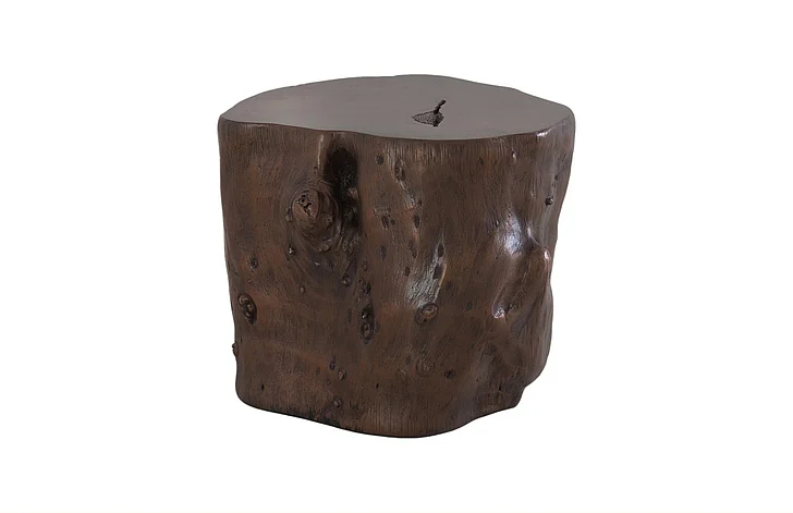Phillips Collection Cast Naturals Log Large Stool in Bronze PH56724