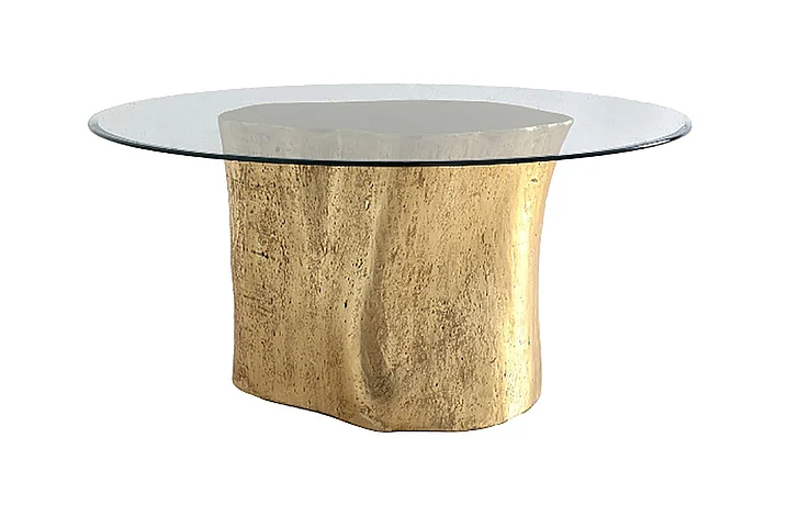 Phillips Log Dining Table in Gold PH57269