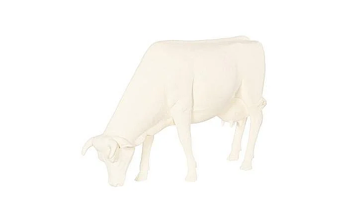 Phillips Collection Life Size Cow Grazing in Off White PH57424