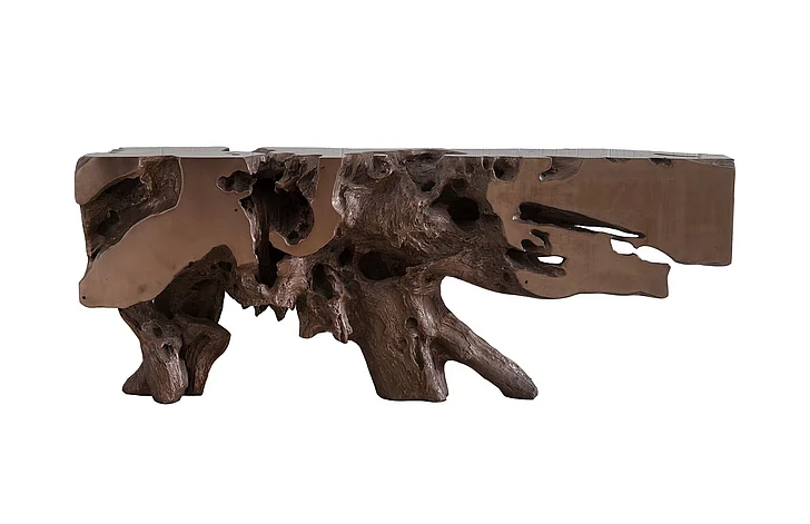 Phillips Collection Freeform Console Table in Polished Bronze PH59420
