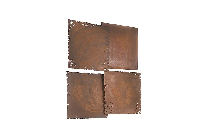 Phillips Collection Cast Square Oil Drum Wall Tiles in Rust PH59609