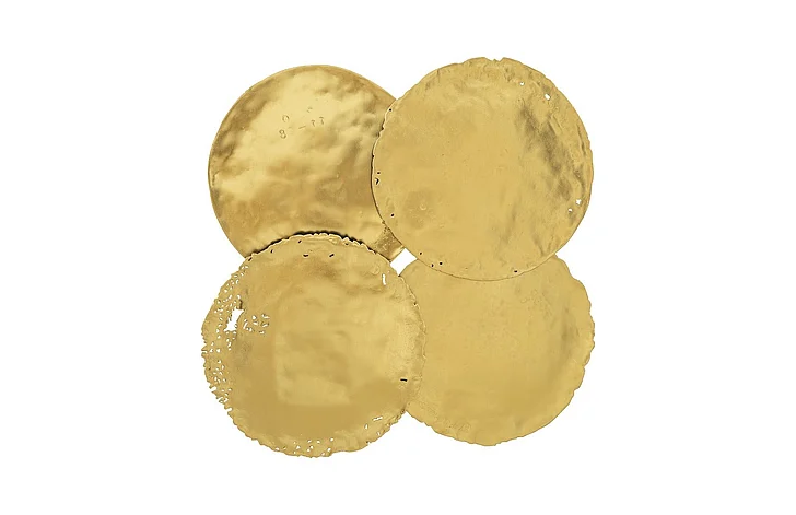 Phillips Collection Cast Oil Drum Wall Discs in Gold PH60516