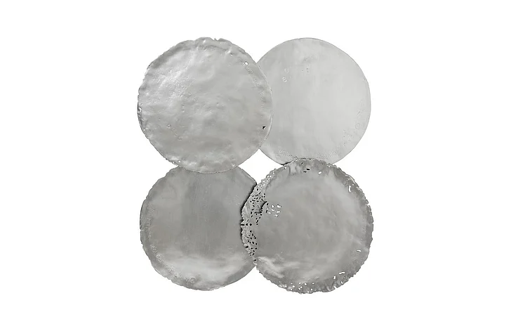 Phillips Collection Cast Oil Drum Wall Discs in Silver PH60517