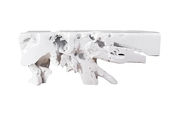 Phillips Collection Freeform Large Console Table in White PH61255