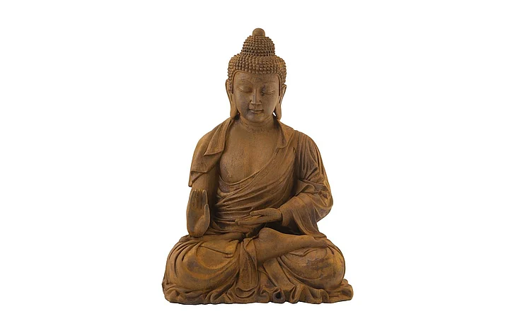 Phillips Collection Enchanting Buddha Sculpture in Rust PH62036