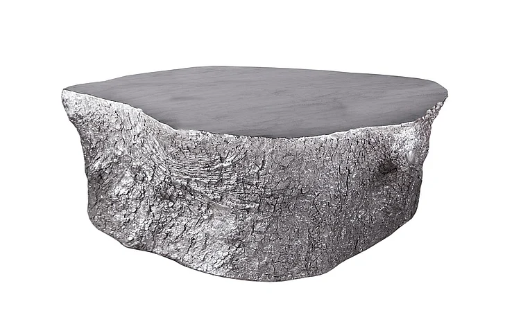 Phillips Collection Bark Coffee Table in Silver Leaf PH63166