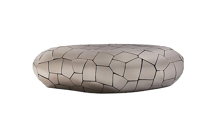 Phillips Crazy Cut Oblong Coffee Table in Silver PH64155