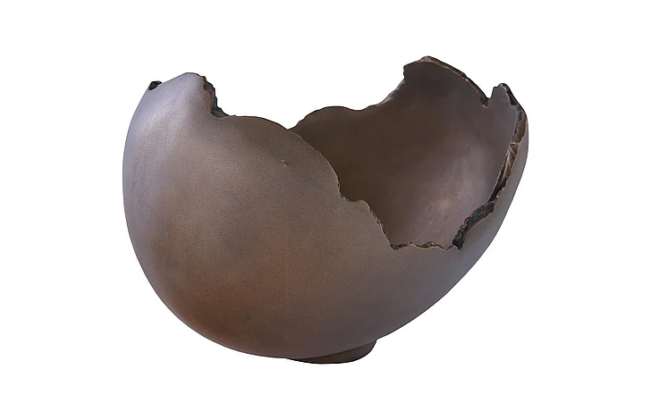 Phillips Collection Cast Naturals Burled Faux Wood Bowl in Bronze PH64449