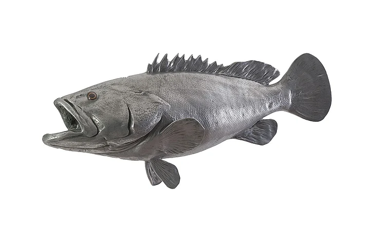 Phillips Collection Estuary Cod Wall Sculpture in Polished Aluminum PH64542