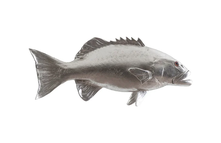 Phillips Collection Coral Trout Wall Sculpture in Silver Leaf PH64543