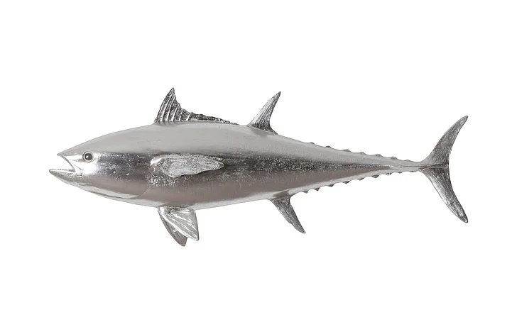 Phillips Collection Bluefin Tuna Wall Sculpture in Silver Leaf PH64547
