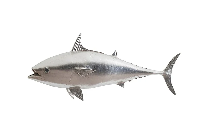 Phillips Collection Mackerel Wall Sculpture in Silver Leaf PH64549