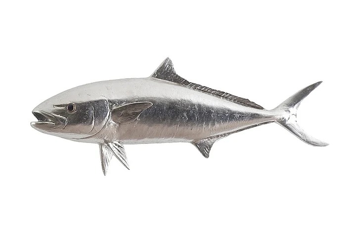 Phillips Collection Yellow Tailed King Fish Wall Sculpture in Silver Leaf PH64551