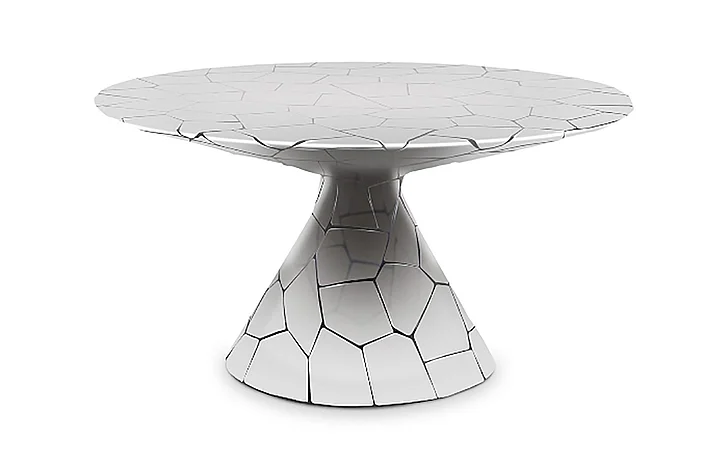 Phillips Crazy Cut Dining Table in Silver PH64769