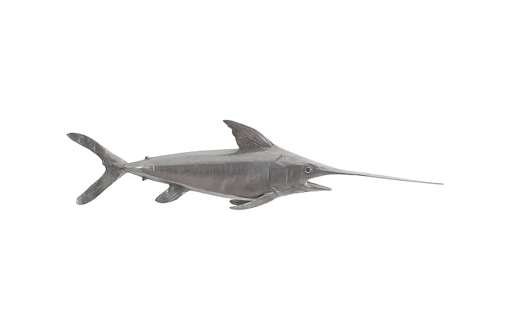 Phillips Collection Broadbill Swordfish Wall Sculpture in Polished Aluminum PH65285