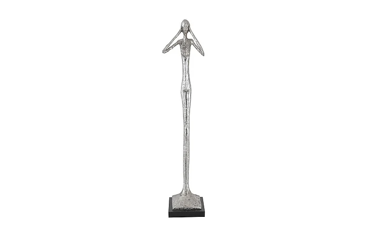 Phillips Collection Hear No Evil Small Sculpture in Silver Leaf PH66276