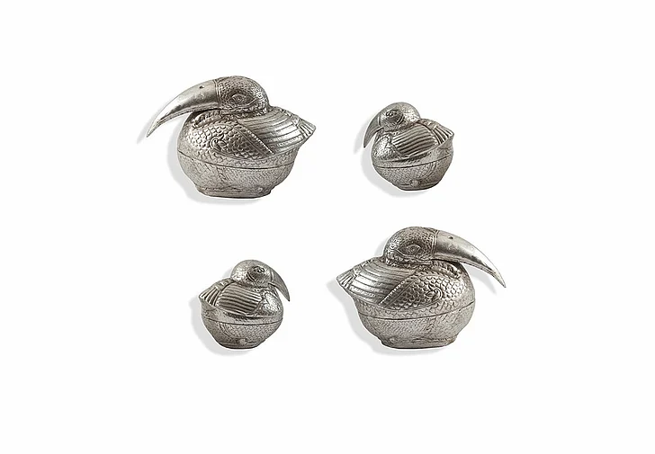 Phillips Collection Kiwi Birds Wall Art Set in Silver Leaf PH66920