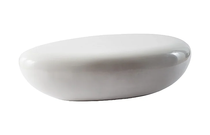 Phillips River Stone Large Coffee Table in White PH67484