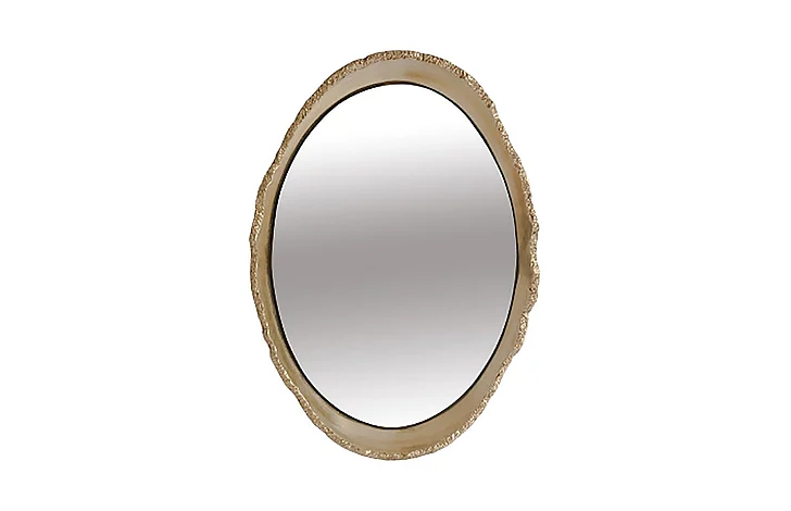 Phillips Broken Egg Mirror in White/Gold PH67505