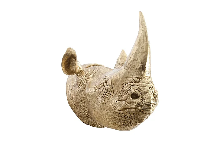 Phillips Collection Rhino Wall Art in Gold Leaf PH67514
