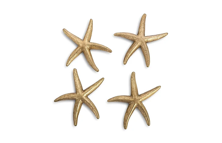 Phillips Collection Small Starfish Set of 4 in Gold Leaf PH67527